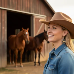 hickory horse earring with 18 k goal hook (hand made)
